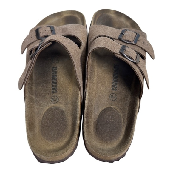 CUSHIONAIRE Lane Brown Cork Footbed Sandal Leather Insole Size 11W - Picture 4 of 9